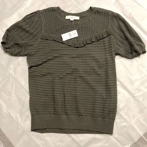 Loft Short Sleeve Sweater Blouse